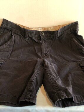 St John's Bay 38 Black Cargo Shorts - 9" Inseam